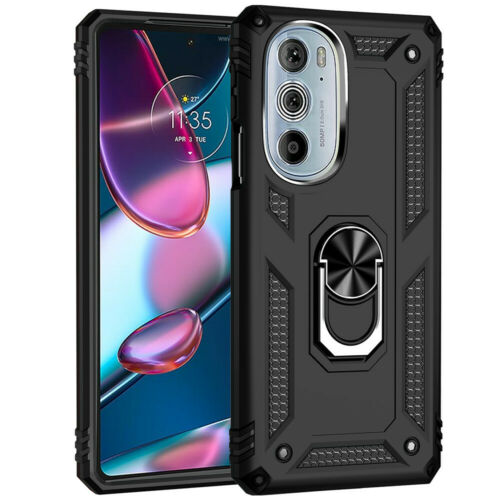 Protectores para celular  para Motorola  Moto Edge 30 Pro Funda reforzada con anillo v2 Negro